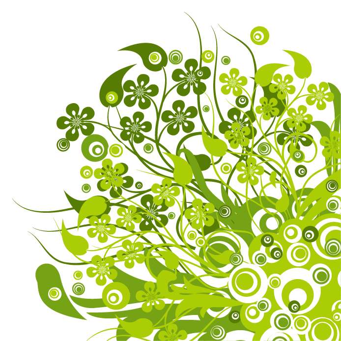 free vector Green Floral Vector Graphic